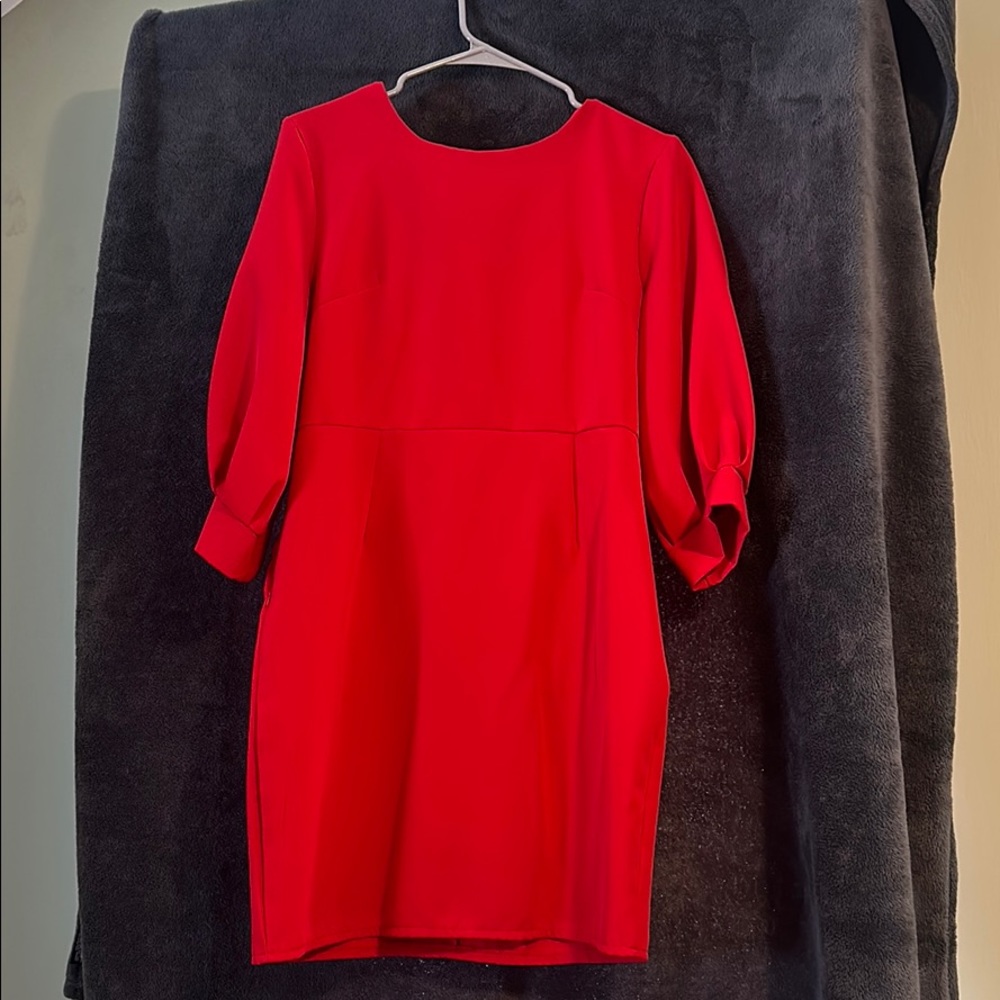 3/4 red boutique dress